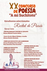 Concurso de poesia A mi Suchitoto 6