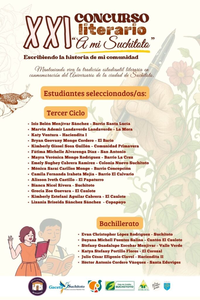 Concurso de poesia A mi Suchitoto 37